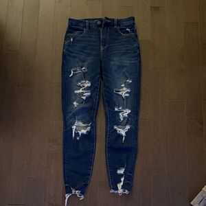American Distressed Blue Women's Jeans